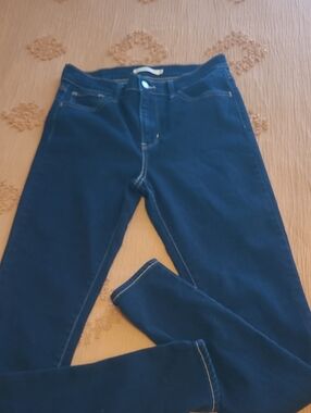 Women's Dark Blue Stretch Skinny Jeans - Slim Fit Size 29w